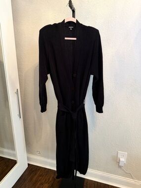 🆕Minnie Rose Black Open-Weave Knit Cardigan